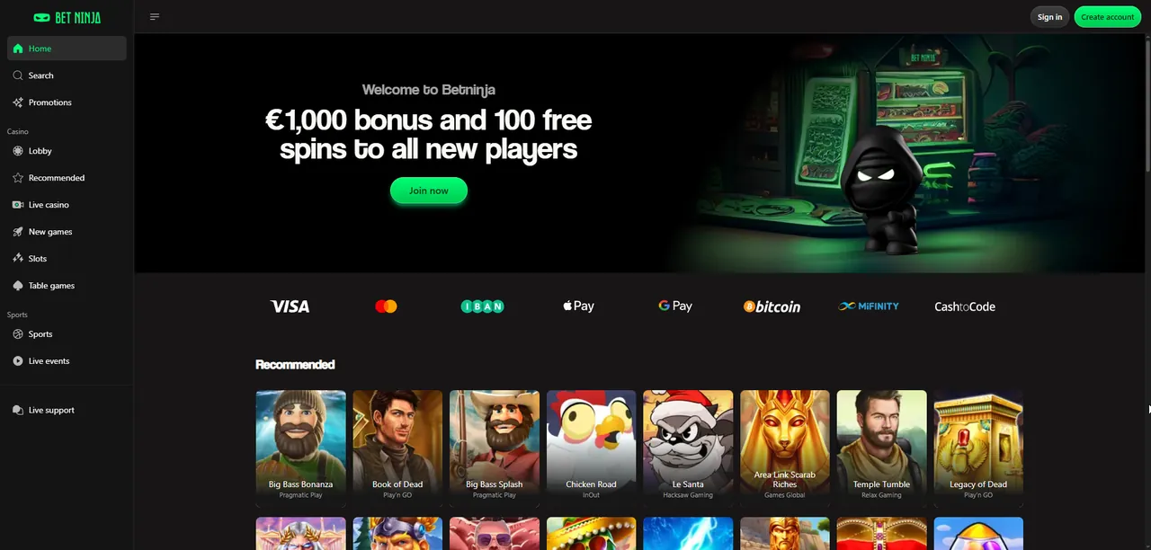 Betninja Casino – Offisiell Anmeldelse 2026 Casino