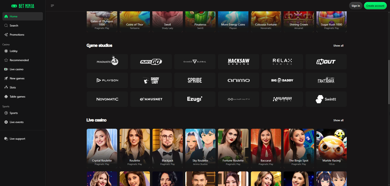 Betninja Casino – Offisiell Anmeldelse 2026 Casino